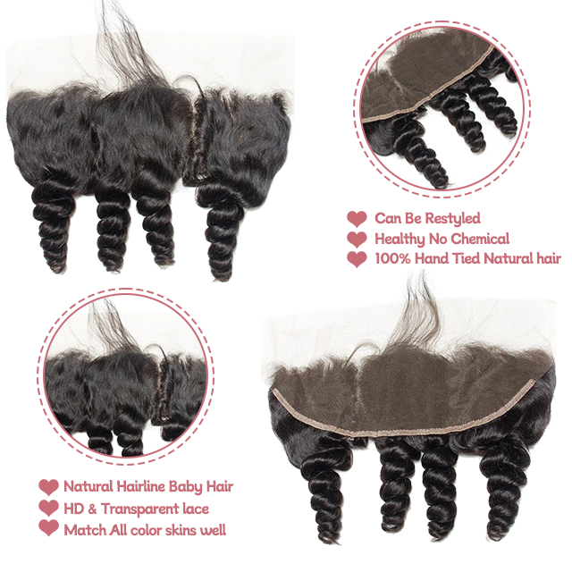 13*4 Lace frontal Losse wave HD lace & Transparent lace 