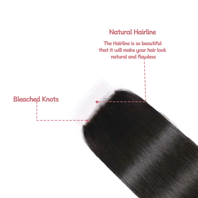5*5 lace closure Straight HD lace & transparent lace