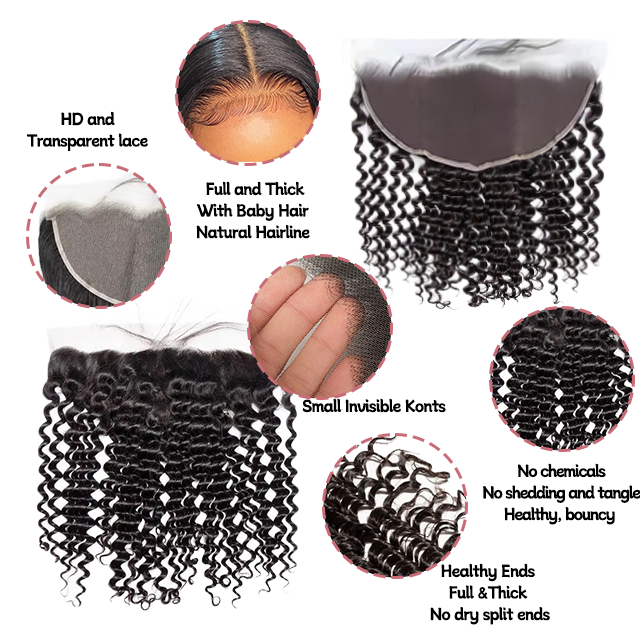 13*6 Lace frontal Deep wave HD lace & Transparent lace 