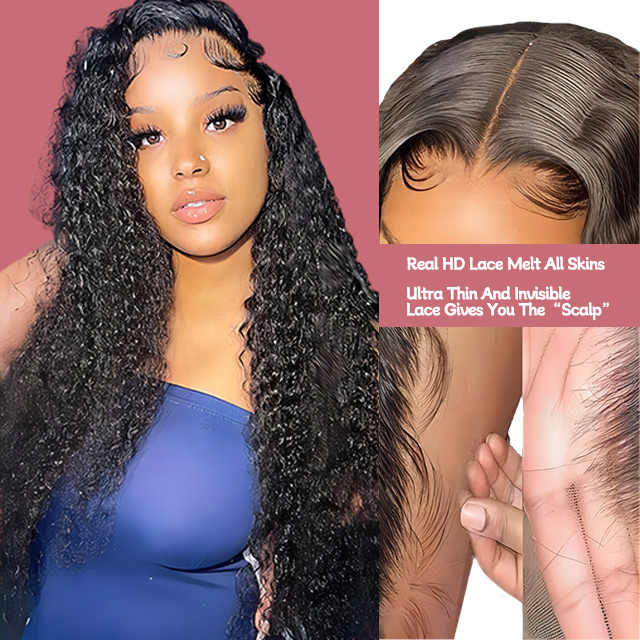 Lace Closure Deep Wave With Closure Silk Base