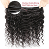Deep Wave Human Hair Bunds med stängning