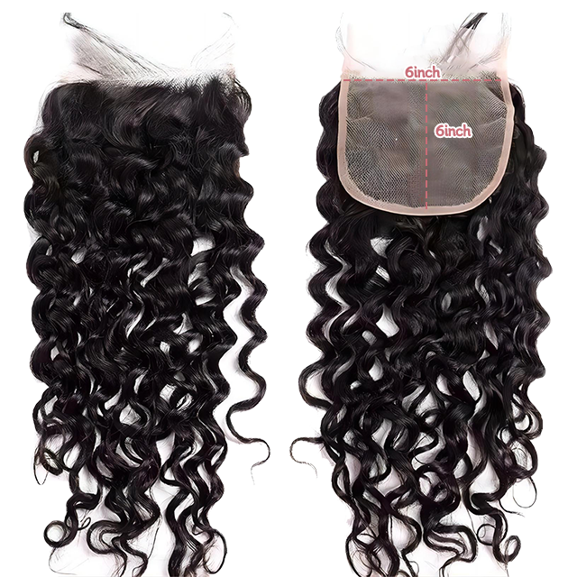 6*6 lace closure Water wave HD lace & transparent lace