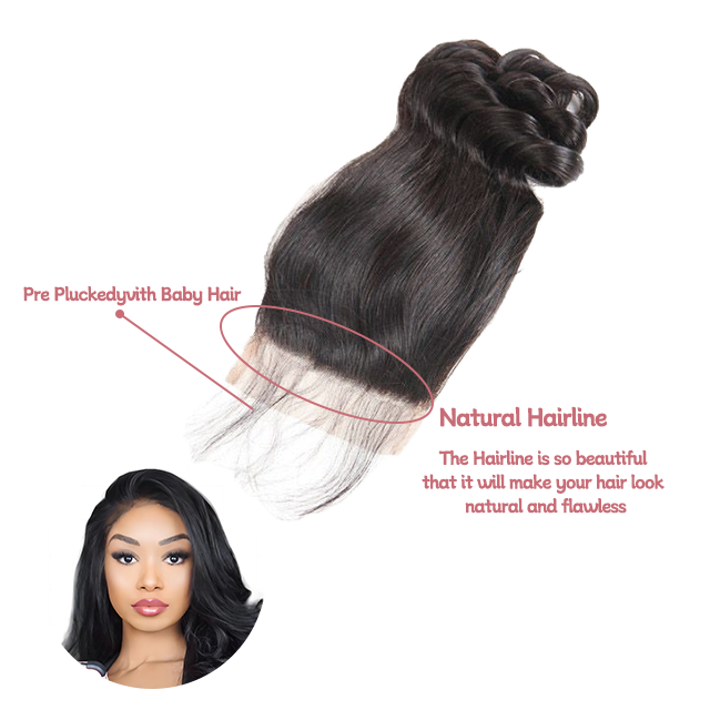 5*5 lace closure Losse wave HD lace & transparent lace
