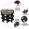 13*6 Lace Frontal Mwili Wimbi HD Lace & Lace ya Uwazi 