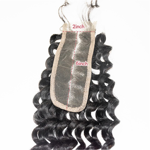 2*6 lace closure Deep wave HD lace & transparent lace