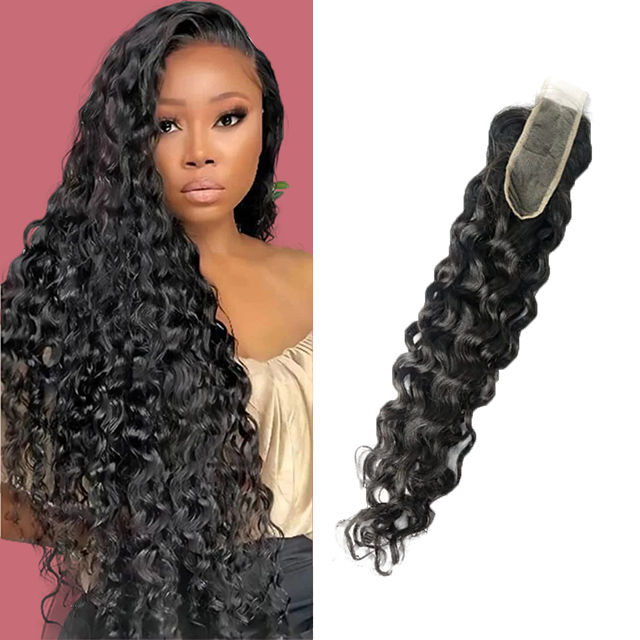 2*6 lace closure Water wave HD lace & transparent lace