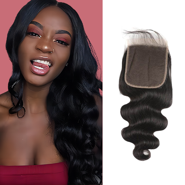6*6 spetsstängning Body Wave HD spets & transparent spets
