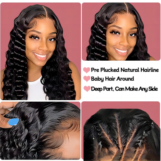 13" x 4" Full Lace Frontal Wig - Deep Wave