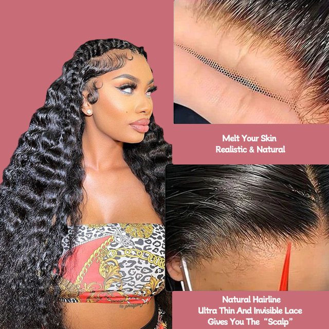 13*6 Full Frontal Lace Wig Deep Wave 