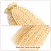 613# Blond Deep Curly Hair Bundles 12A Grad 