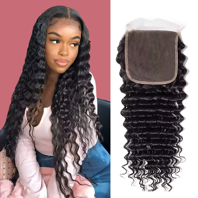 6*6 lace closure Deep wave HD lace & transparent lace