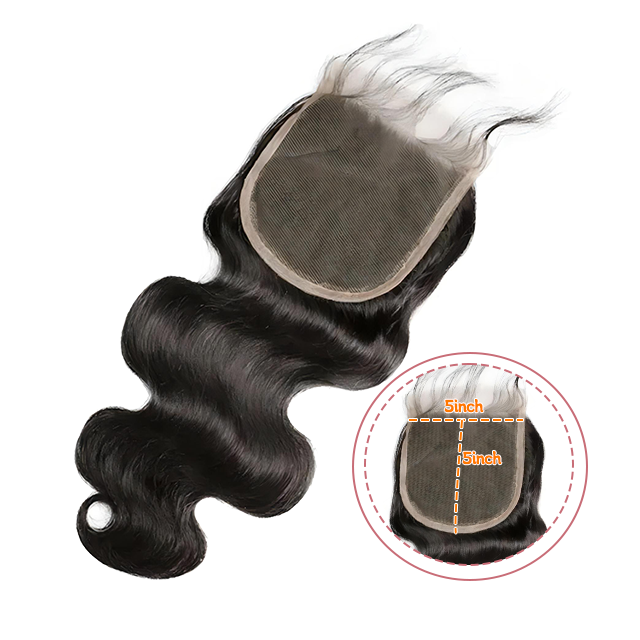 5*5 lace closure Body wave HD lace & transparent lace