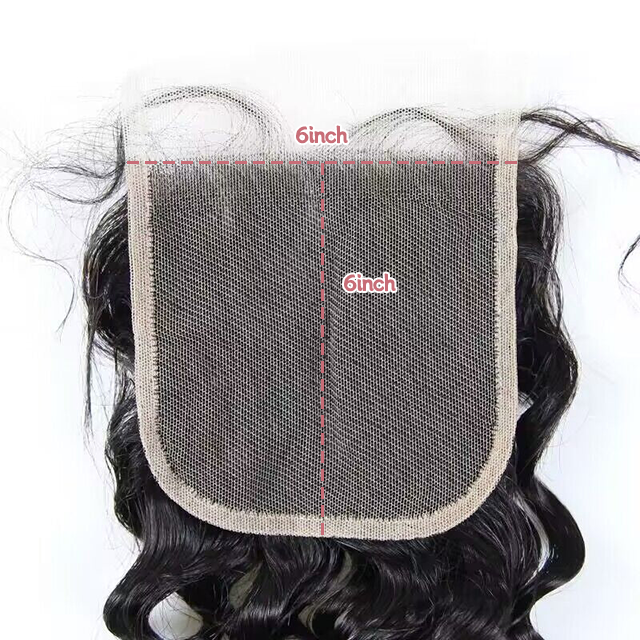6*6 lace closure Water wave HD lace & transparent lace