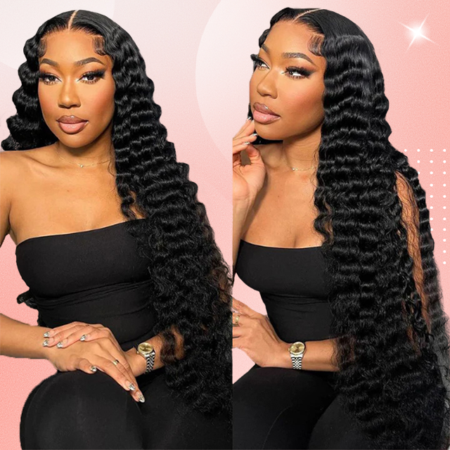 13*4 Lace frontal Losse deep wave HD lace & Transparent lace 