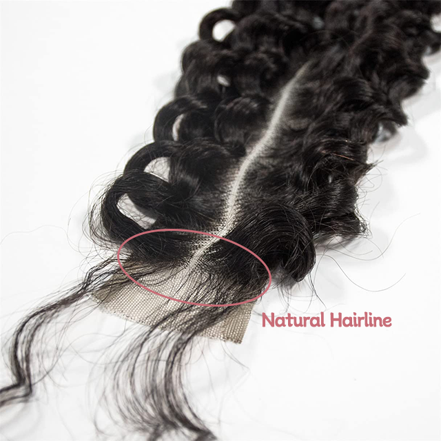 2*6 lace closure Deep wave HD lace & transparent lace