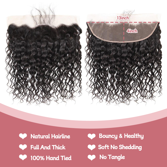 13*4 Lace frontal Water wave HD lace & Transparent lace 