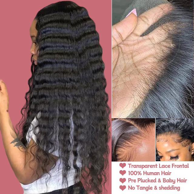 13" x 4" Full Lace Frontal Wig - Deep Wave