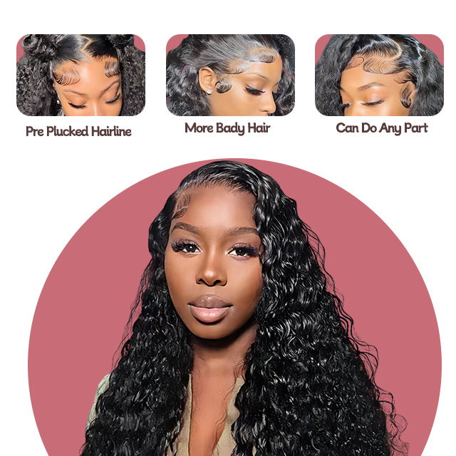 13*4 Full Frontal Lace Wig Water Wave 