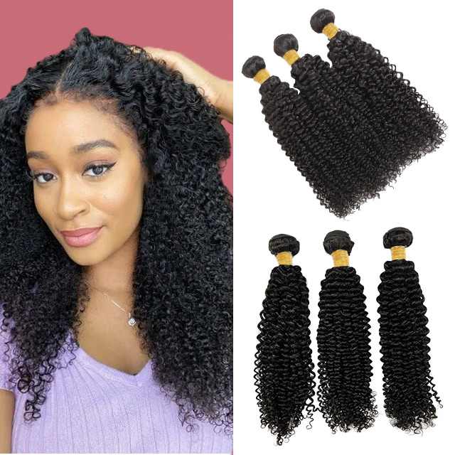 Kinky curly Human hair bundles 