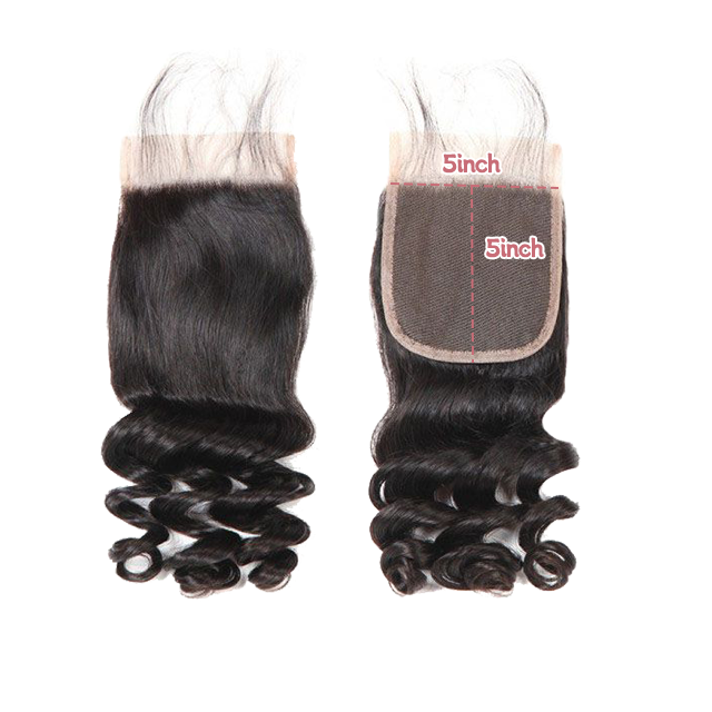 5*5 lace closure Losse wave HD lace & transparent lace