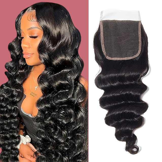 5*5 lace closure Losse Deep wave HD lace & transparent lace