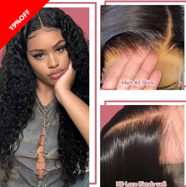 13 X*6 Natural Water Wave Full Frontal Lace Wigs