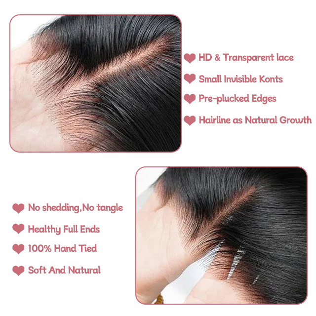 5*5 lace closure Water wave HD lace & transparent lace