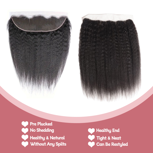 13*4 Lace frontal Kinky straight HD lace & Transparent lace 