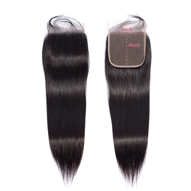 4*4 lace closure Straight HD lace & transparent lace