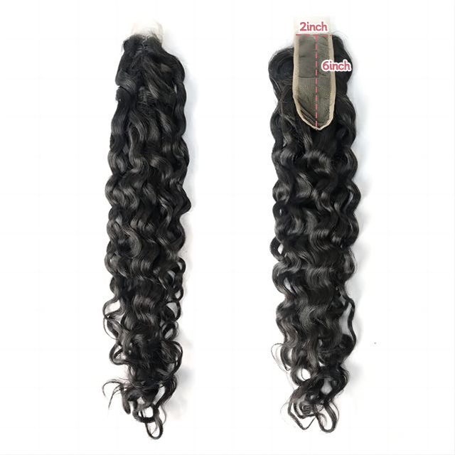 2*6 lace closure Water wave HD lace & transparent lace