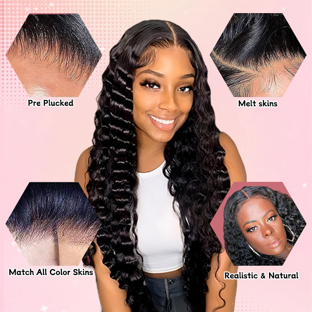 5*5 Lace Closure Wig Deep Wave 