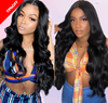 Natural Color Body Wave Lace Wig With Bangs