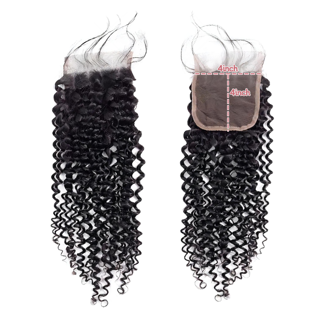 4*4 lace closure Water wave HD lace & transparent lace