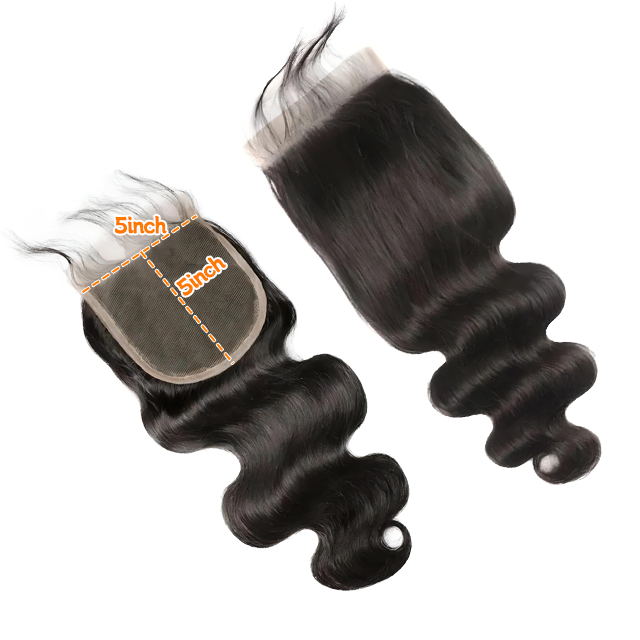 5*5 lace closure Body wave HD lace & transparent lace
