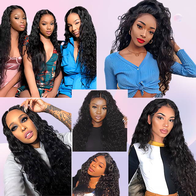 4*4 lace closure Water wave HD lace & transparent lace