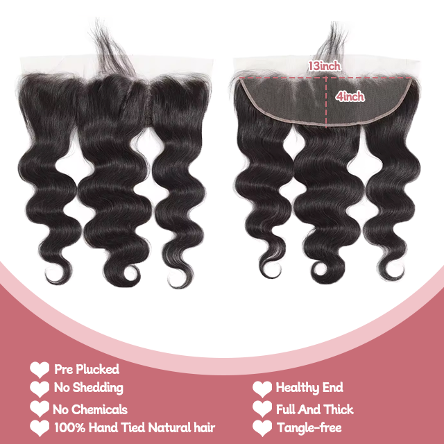 13*4 Lace frontal Body wave HD lace & Transparent lace 