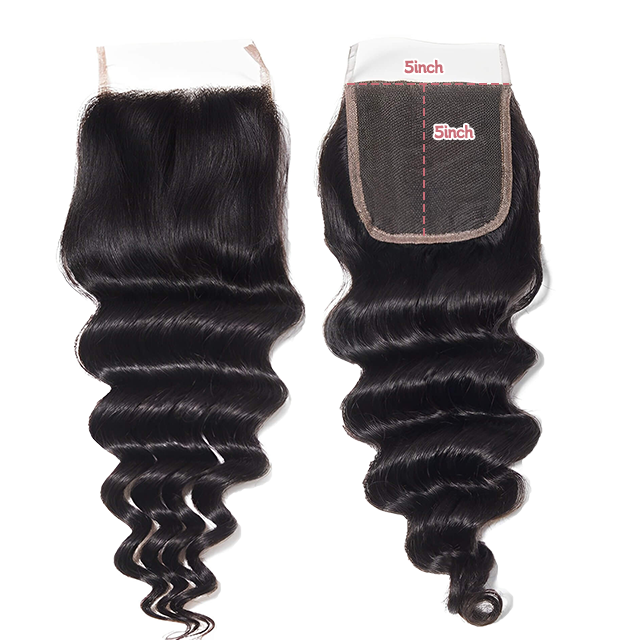 5*5 lace closure Losse Deep wave HD lace & transparent lace