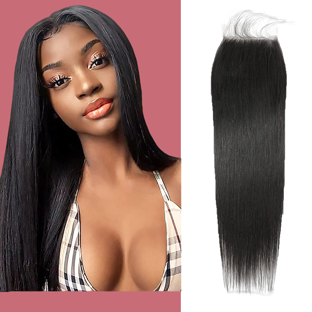 4*4 lace closure Straight HD lace & transparent lace