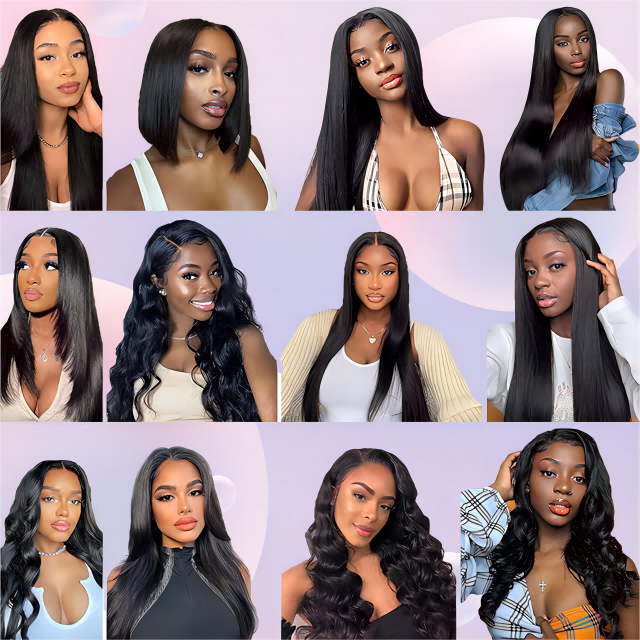 4*4 lace closure Straight HD lace & transparent lace