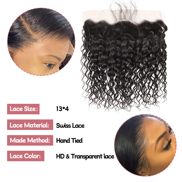 13*4 Lace frontal Water wave HD lace & Transparent lace 