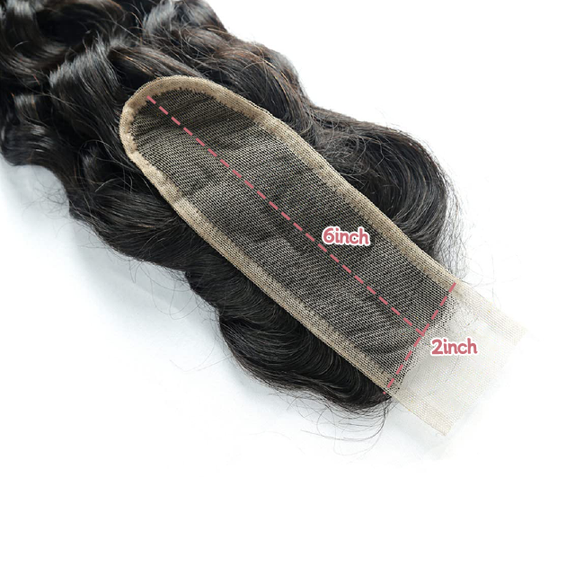 2*6 lace closure Water wave HD lace & transparent lace