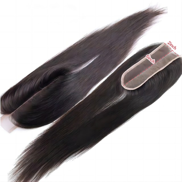 2*6 lace closure straight HD lace & transparent lace