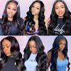 2*6 lace closure Body wave HD lace & transparent lace