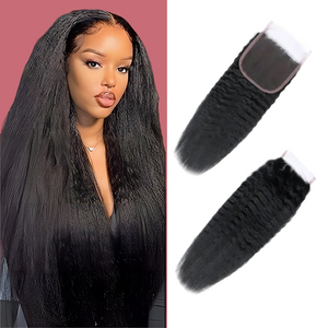 5*5 lace closure Kinky straight HD lace & transparent lace