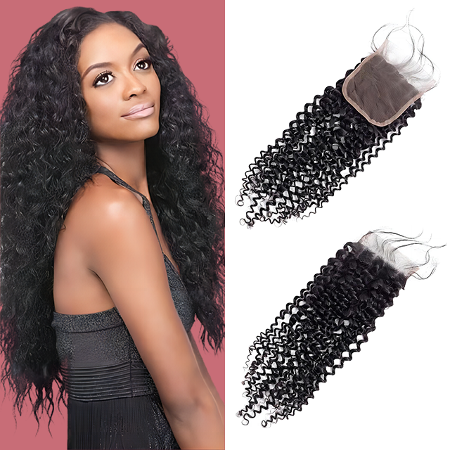 4*4 lace closure Water wave HD lace & transparent lace