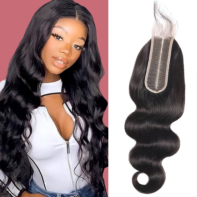 2*6 spetsstängning Body Wave HD spets & transparent spets