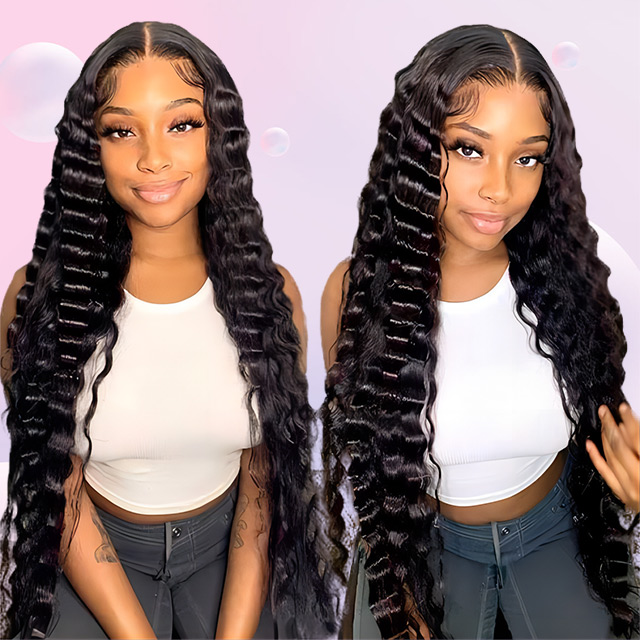 5*5 Lace Closure Wig Deep Wave 