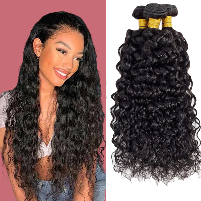 Water wave human hair bundles 